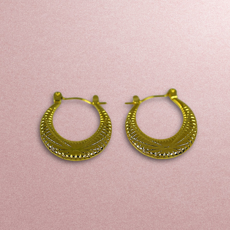 Self Design Mini Circular hoops - Gold