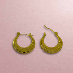 Self Design Mini Circular hoops - Gold