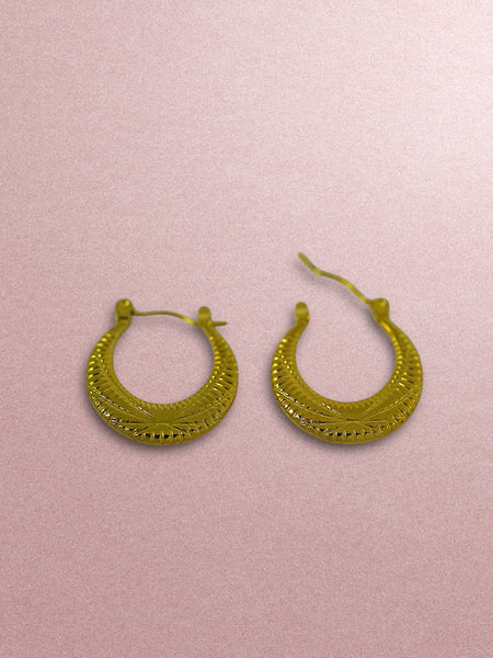 Self Design Mini Circular hoops - Gold