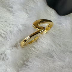 Wavy Style Anti-tarnish Cuff Bracelet - Gold